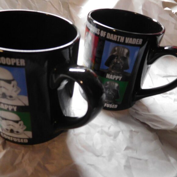 set of 2 star wars expression 14 oz coffee mugs darth vader storm trooper - Picture 3 of 16